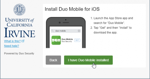 Duo Software Token App Enrollment Engineering Computing Support